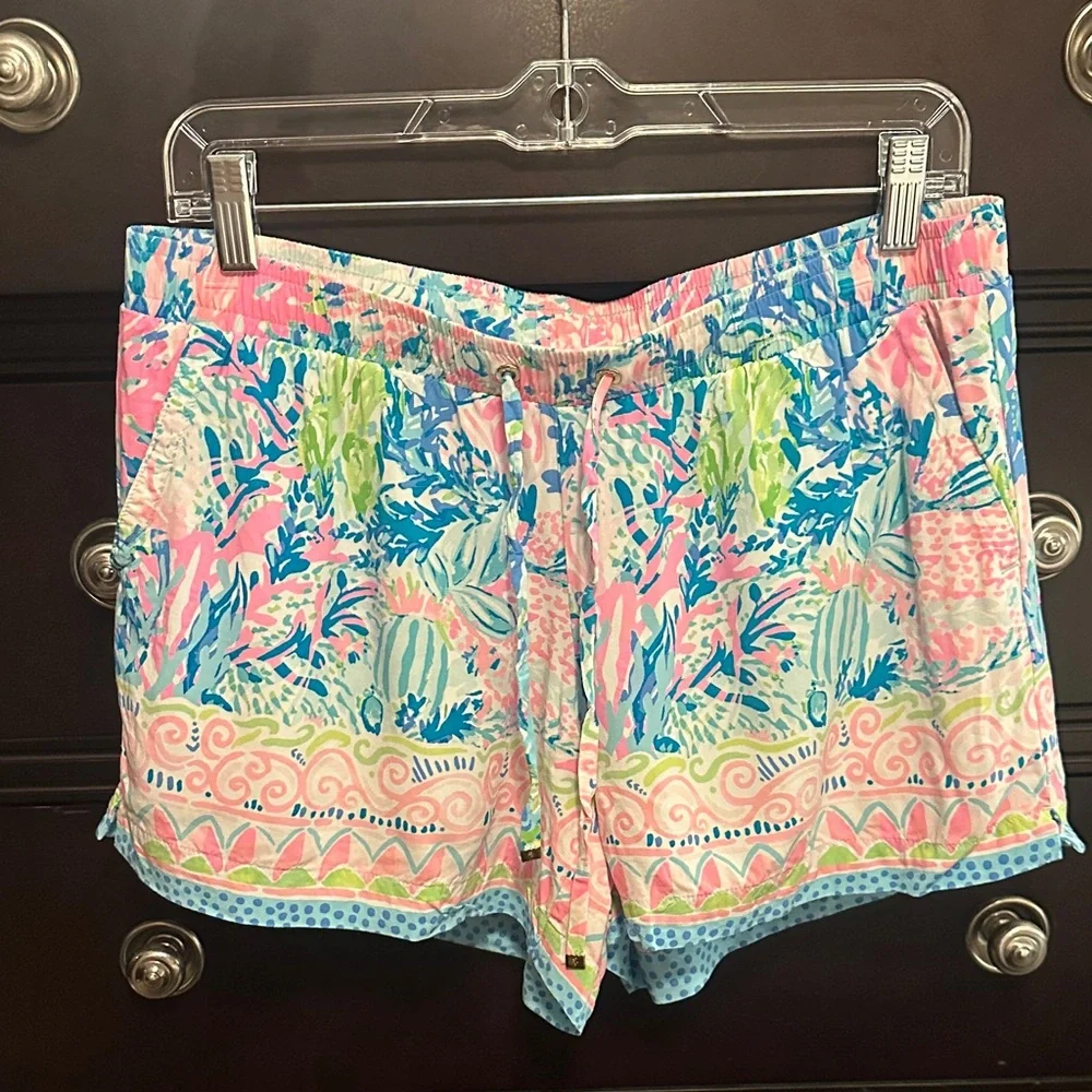 Lilly Pulitzer Pink and Blue casual Shorts - Picture 1 of 3